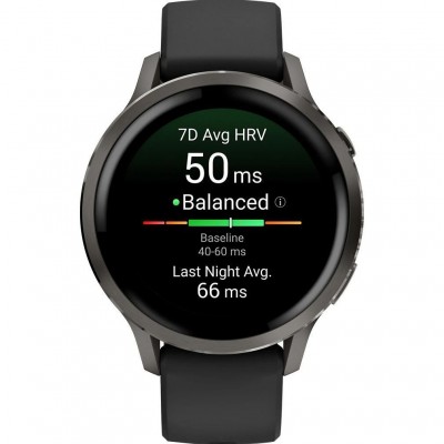 Garmin Venu 4 41 mm Slate with Black Silicone Band