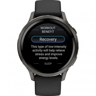 Garmin Venu 4 41 mm Slate with Black Silicone Band