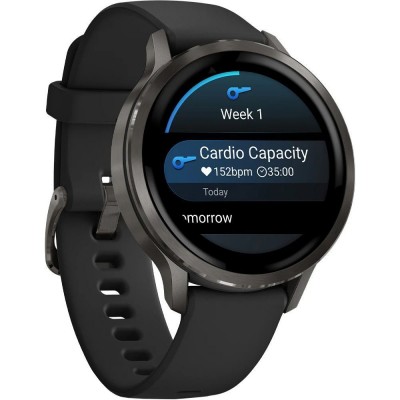 Garmin Venu 4 41 mm Slate with Black Silicone Band