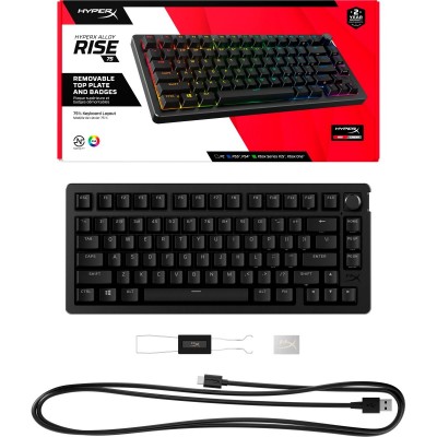 HyperX Alloy Rise 75 PBT HX Red USB Black (7G7A4AA)