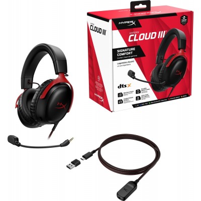 HyperX Cloud III Wireless Black/Red (77Z46AA)