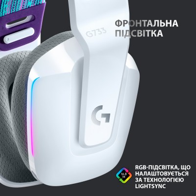  Logitech G733 Lightspeed Wireless RGB WHITE (981-000883) 