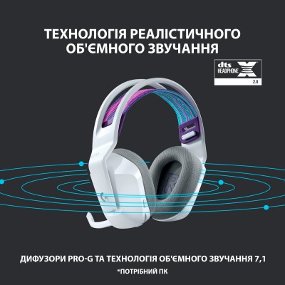  Logitech G733 Lightspeed Wireless RGB WHITE (981-000883) 