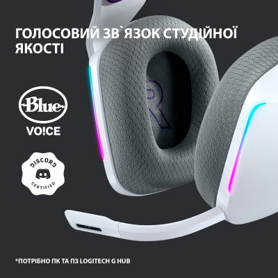  Logitech G733 Lightspeed Wireless RGB WHITE (981-000883) 