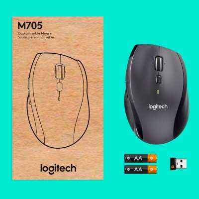 Logitech M705 Wireless Marathon Brown Box