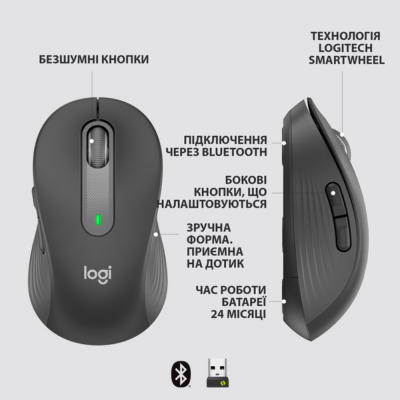 Logitech Signature M650 Wireless Mouse Graphite