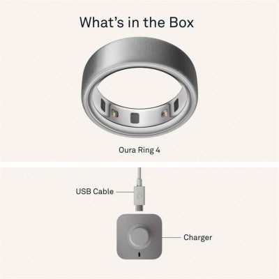 Oura Ring 4 Brushed Silver Size 7 Oura Ring 4 Brushed Silver Size 7